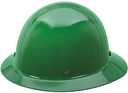 MSA 475411 Skullgard Protective Hard Hat Full Brim, Fas-Trac III Suspension, Standard Size, Green