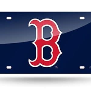 Navy Blue Boston Red Sox License Plate