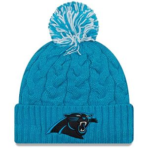 New Era Carolina Panthers Cuffed Knit Hat with Pom