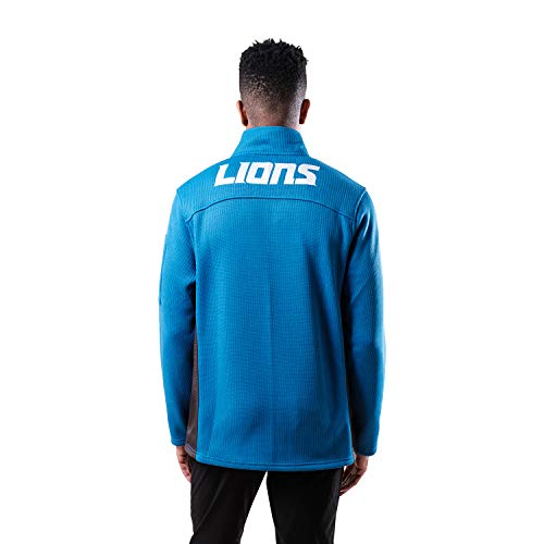 Quarter-Zip Fleece Detroit Lions Pullover Sweatshirt With Zipper Pockets