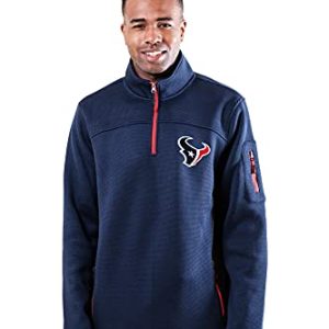 Quarter-Zip Houston Texans Pullover Jacket With Zipper Pockets