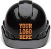 Safety Miracle Black Custom Hard Hat with 4 Point Ratchet Suspension