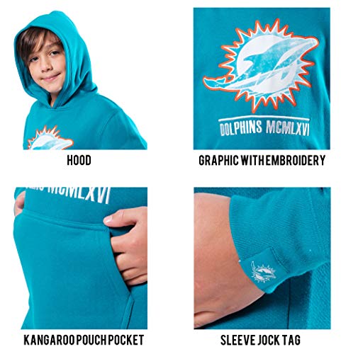 Soft Fleece Miami Dolphins Hoodie Pullover Youth Sizes