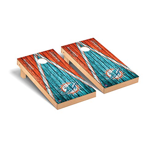 Victory Tailgate Weathered Series Miami Dolphins Cornhole Set with 8 Bags