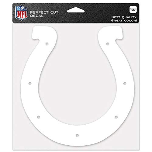White Indianapolis Colts Sticker 8x8 Inch