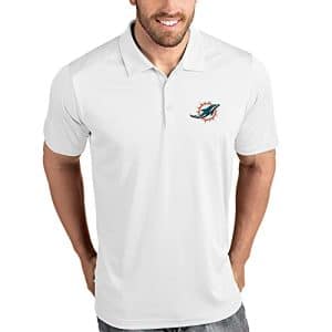 White Miami Dolphins Golf Shirt Polo