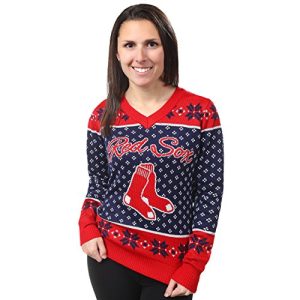 Women's Big Logo Boston Red Sox Sweater V-Neck