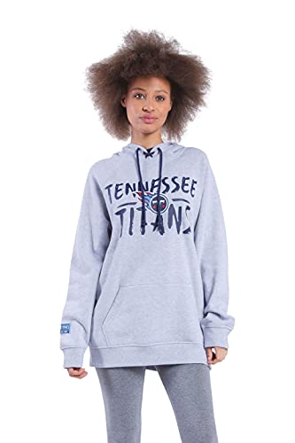 Women's Fleece Tennessee Titans Hoodie Pullover Sweatshirt Tie Neck
