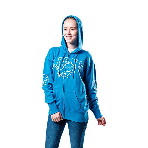 Women's Full Zip Detroit Lions Hoodie Sweatshirt