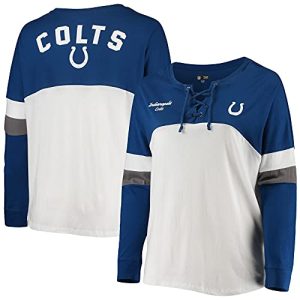 Women's Lace-Up Indianapolis Colts Varsity T-Shirt