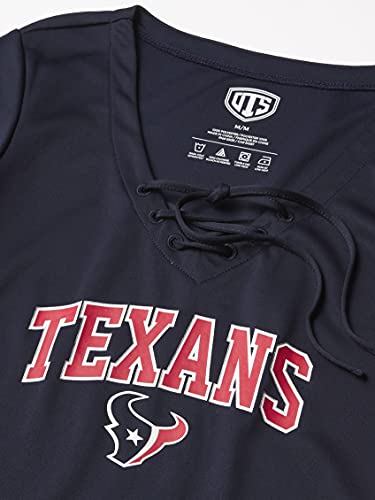 Women's Lace Up V-Neck Houston Texans Shirt