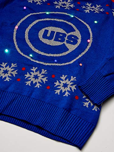 Women's Light Up Chicago Cubs Ugly Sweater V-Neck