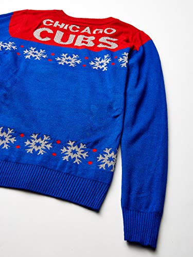 Women's Light Up Chicago Cubs Ugly Sweater V-Neck