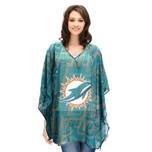 Women's Sheer Caftan Miami Dolphins Beach Cover Up