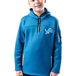 Youth Quarter-Zip Detroit Lions Hoodie Sweatshirt Pullover