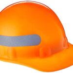 Orange Fibre-Metal Hi-Viz 8-Point Ratchet Suspension Hard Hat by Honeywell